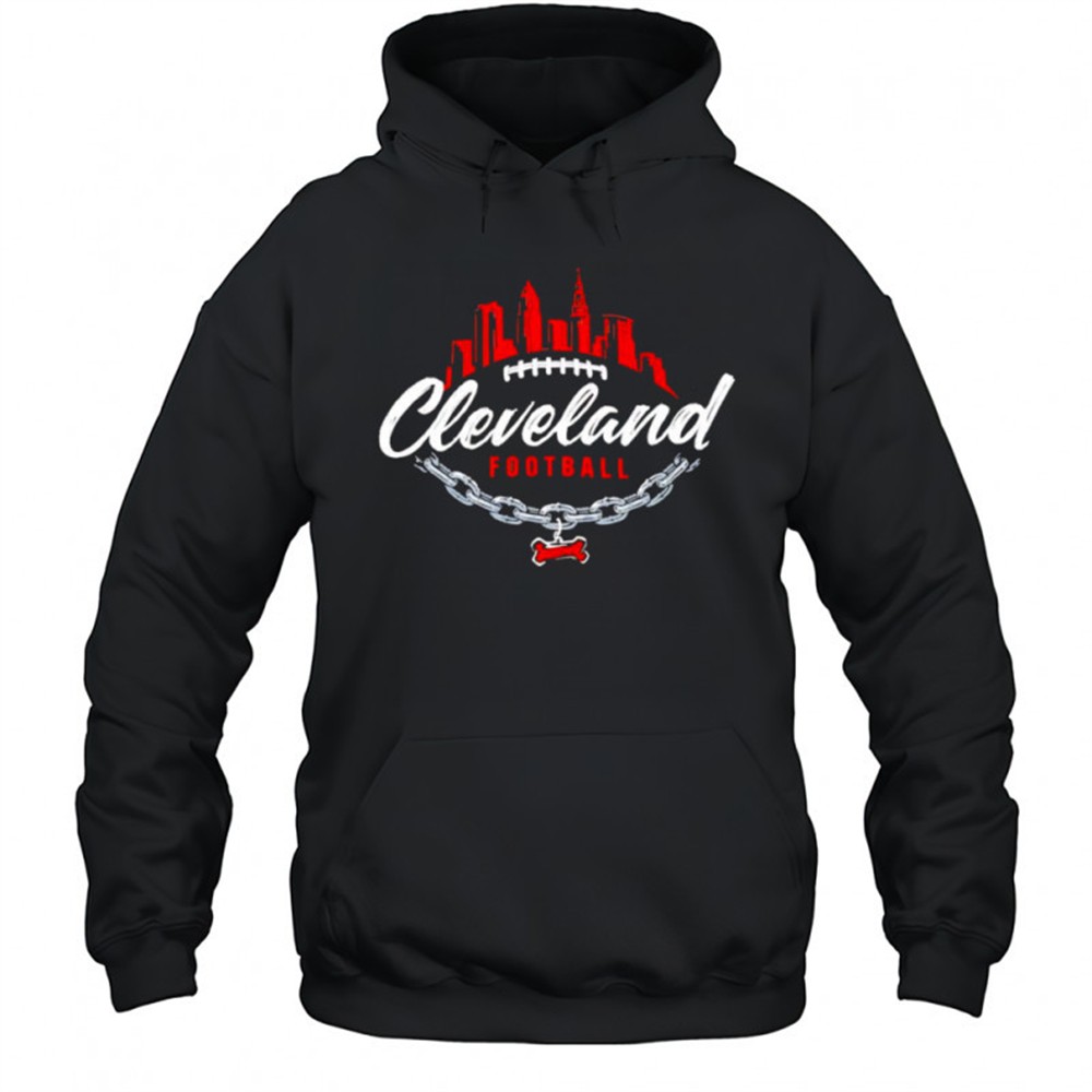Cleveland football skyline chain shirt