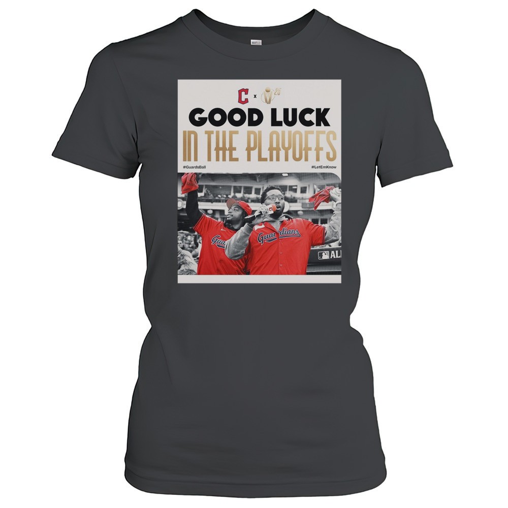 cleveland-guardians-good-luck-in-the-playoffs-guardsball-letemknow-poster-t-shir-r72oqkg5 Cleveland Guardians Good Luck In The Playoffs GuardsBall LetEmKnow Poster T-shirt
