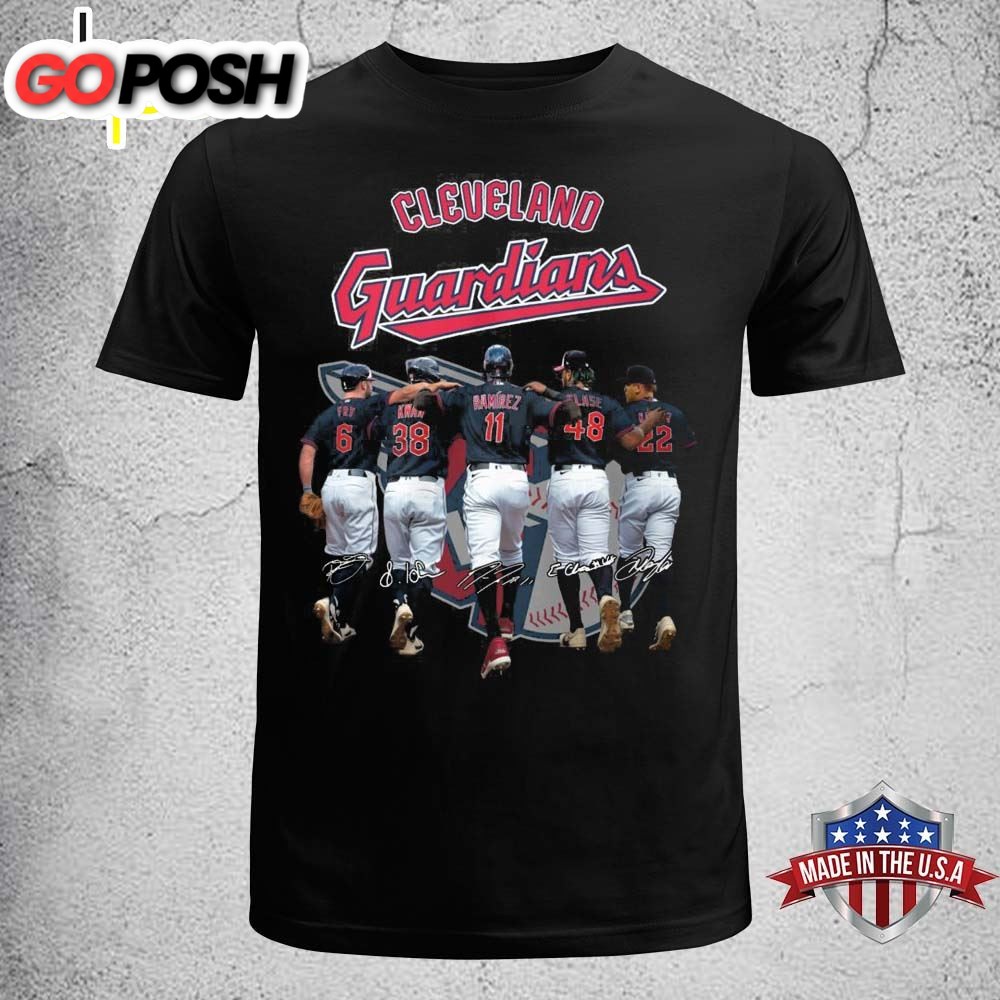 Cleveland Guardians Team Players 2025 Signatures Shirt