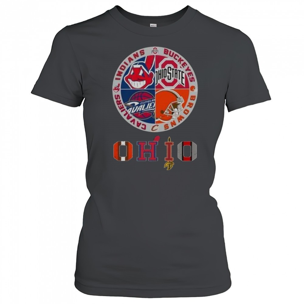 cleveland-guardians-x-ohio-state-buckeyes-and-cleveland-cavaliers-x-cleveland-br-i65dhxy0 Cleveland Guardians X Ohio State Buckeyes And Cleveland Cavaliers X Cleveland Brown T-Shirt