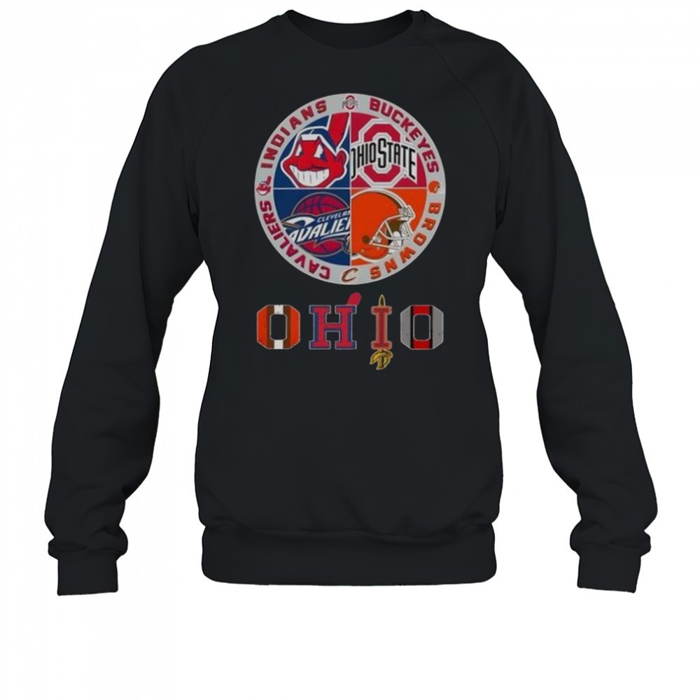 cleveland-guardians-x-ohio-state-buckeyes-and-cleveland-cavaliers-x-cleveland-br-i65dhxy0 Cleveland Guardians X Ohio State Buckeyes And Cleveland Cavaliers X Cleveland Brown T-Shirt