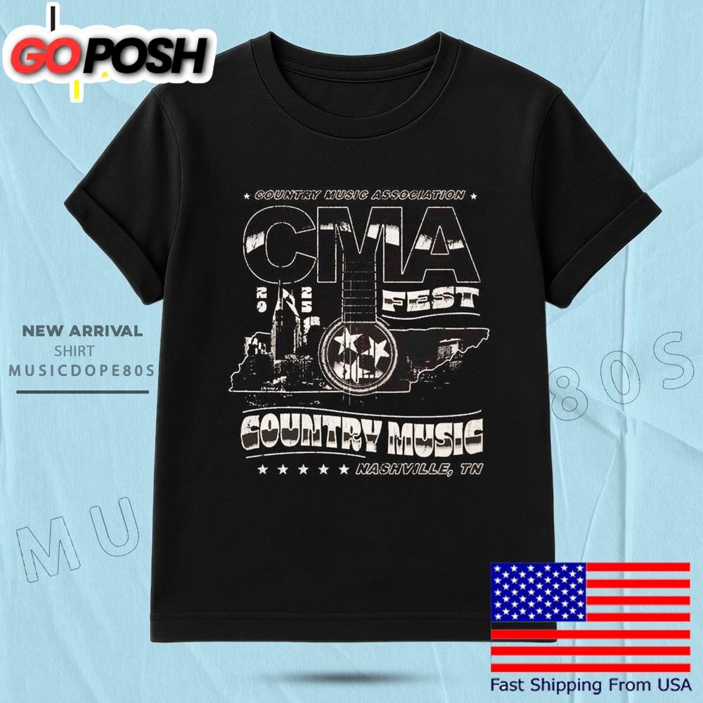 CMA Fest Country Outline Nashville TN 2025 T Shirt