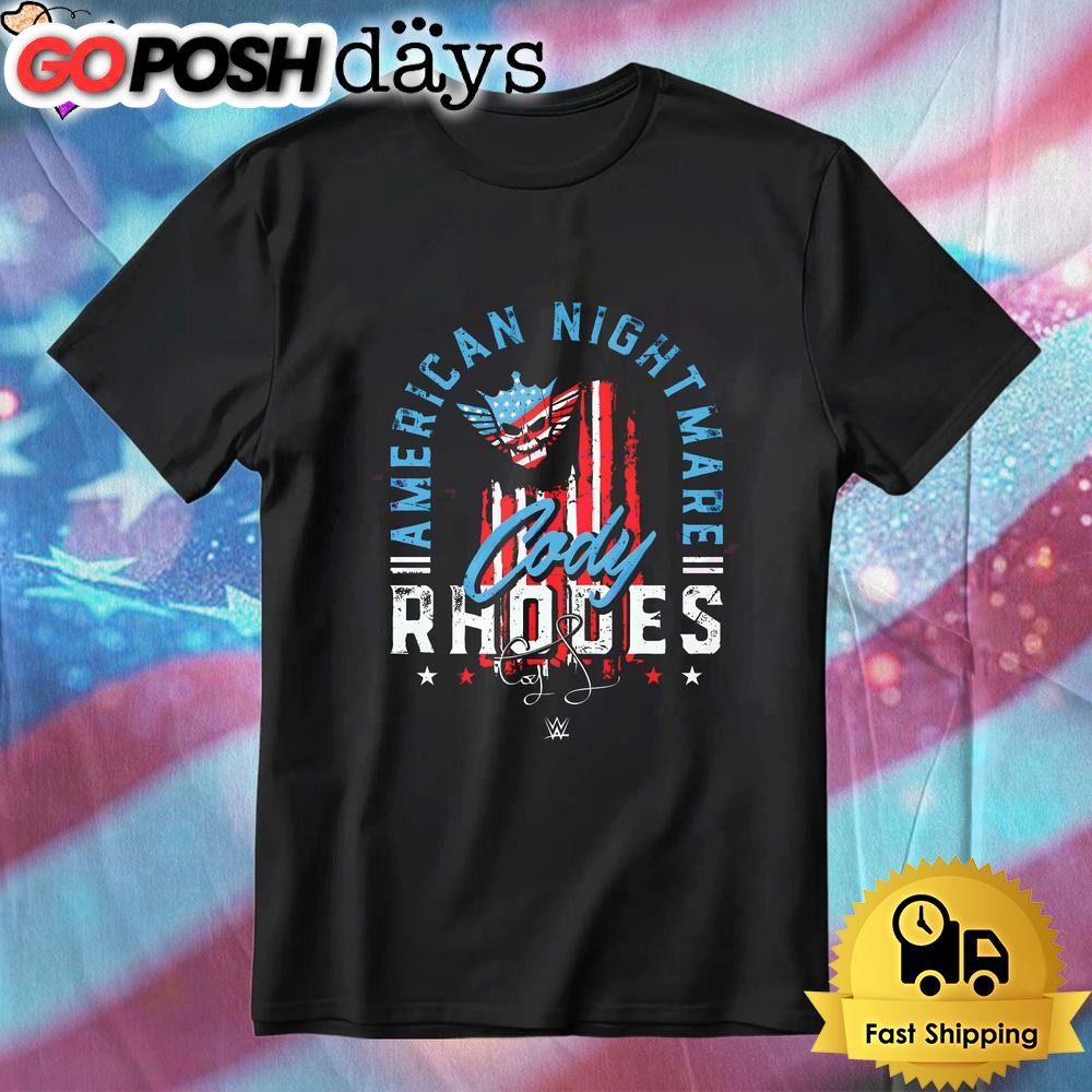 Cody Rhodes American Nightmare Flag Wrestling T-Shirt