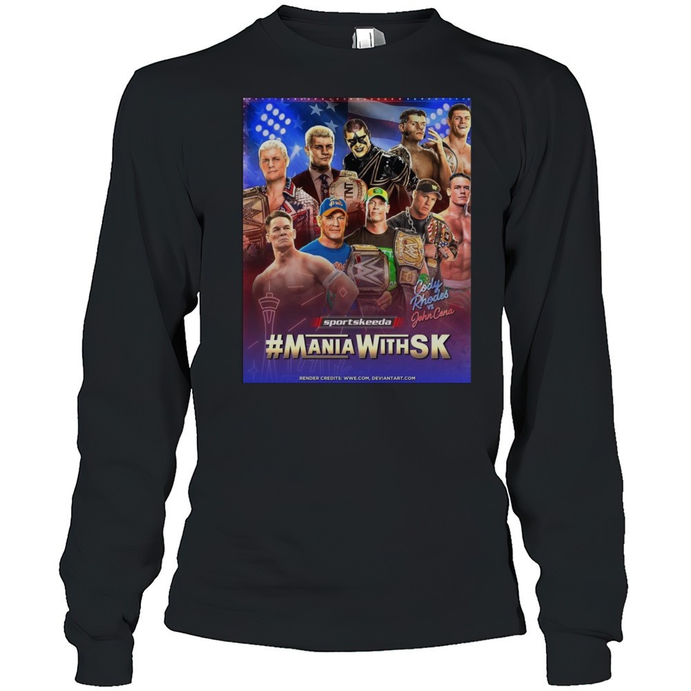 cody-rhodes-vs-john-cena-american-nightmare-vs-the-face-that-runs-the-place-mani-hbfflc90 Cody Rhodes Vs John Cena American Nightmare Vs The Face That Runs The Place Mania With SK WWE Poster T-shirt