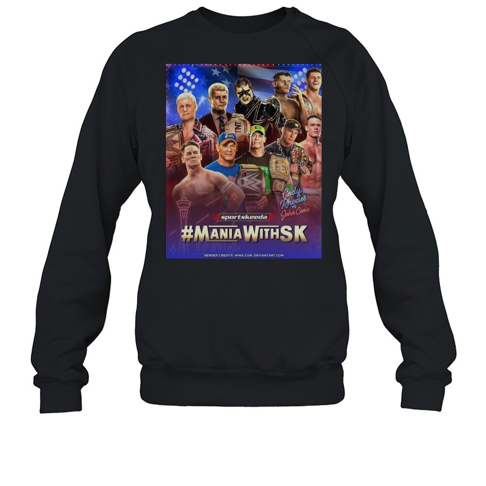 Cody Rhodes Vs John Cena American Nightmare Vs The Face That Runs The Place Mania With SK WWE Poster T-shirt