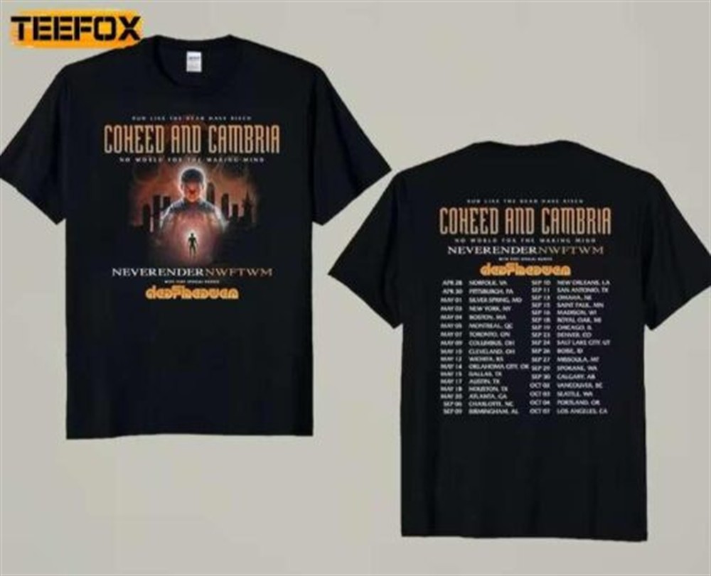 Coheed and Cambria Neverender No World For The Waking Mind 2023 Tour Short-Sleeve T-Shirt