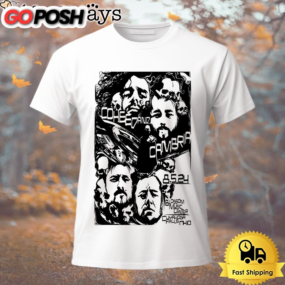 Coheed And Cambria On August 5 2024 Blossom Music Center In Cuyahoga Falls OH T Shirt