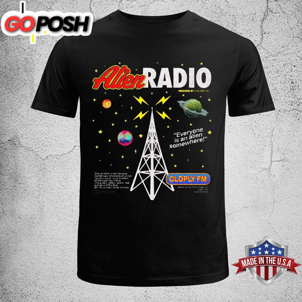 Coldplay Alien Radio Music Of The Spheres World Tour 2025 Unisex T-Shirt