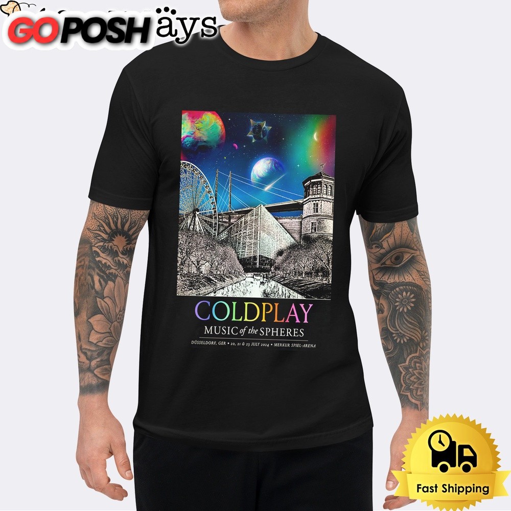 Coldplay Music Of The Spheres At Merkur Spiel-Arena Dusseldorf Germany On July 2024 Unisex T-Shirt