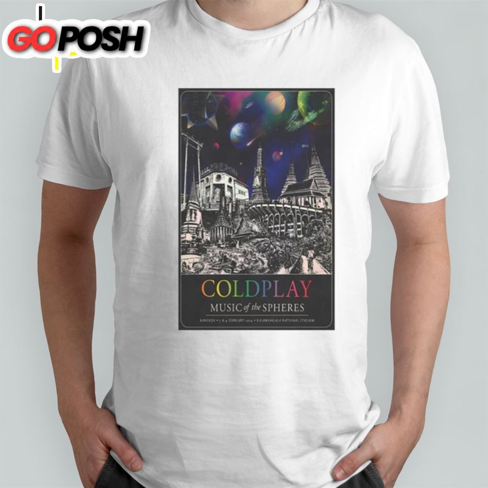 Coldplay Tour 2024 Bangkok Poster Shirt