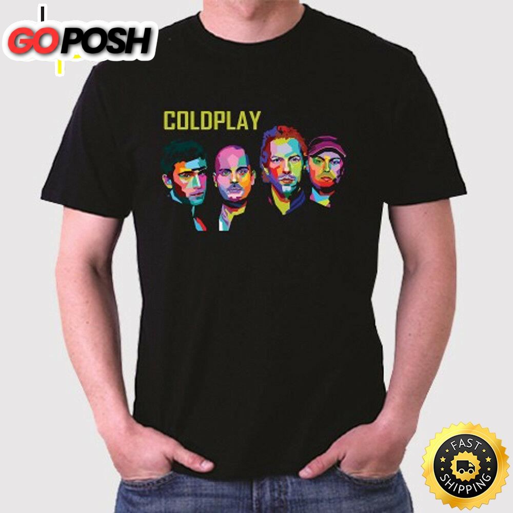 Coldplay Tour 2025 Coldplay Rock Band Personels Mens Black T-shirt