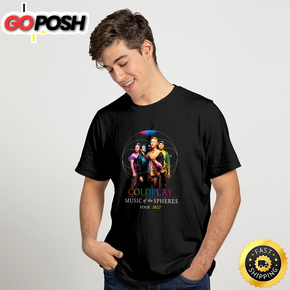 Coldplay World Tour 2025 Coldplay Music Of The Spheres Black T-shirt