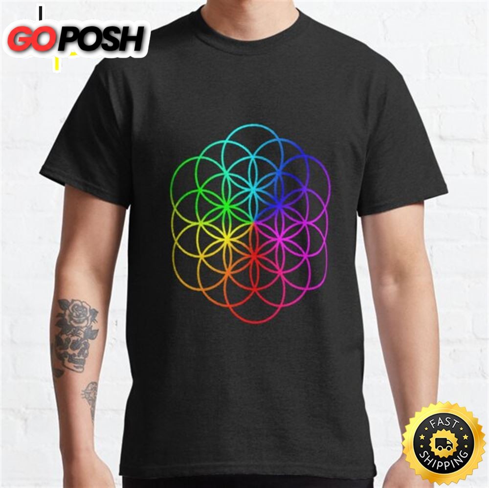 Coldplay World Tour 2025 Coldplay Music Of The Spheres Flower Of Life T-Shirts