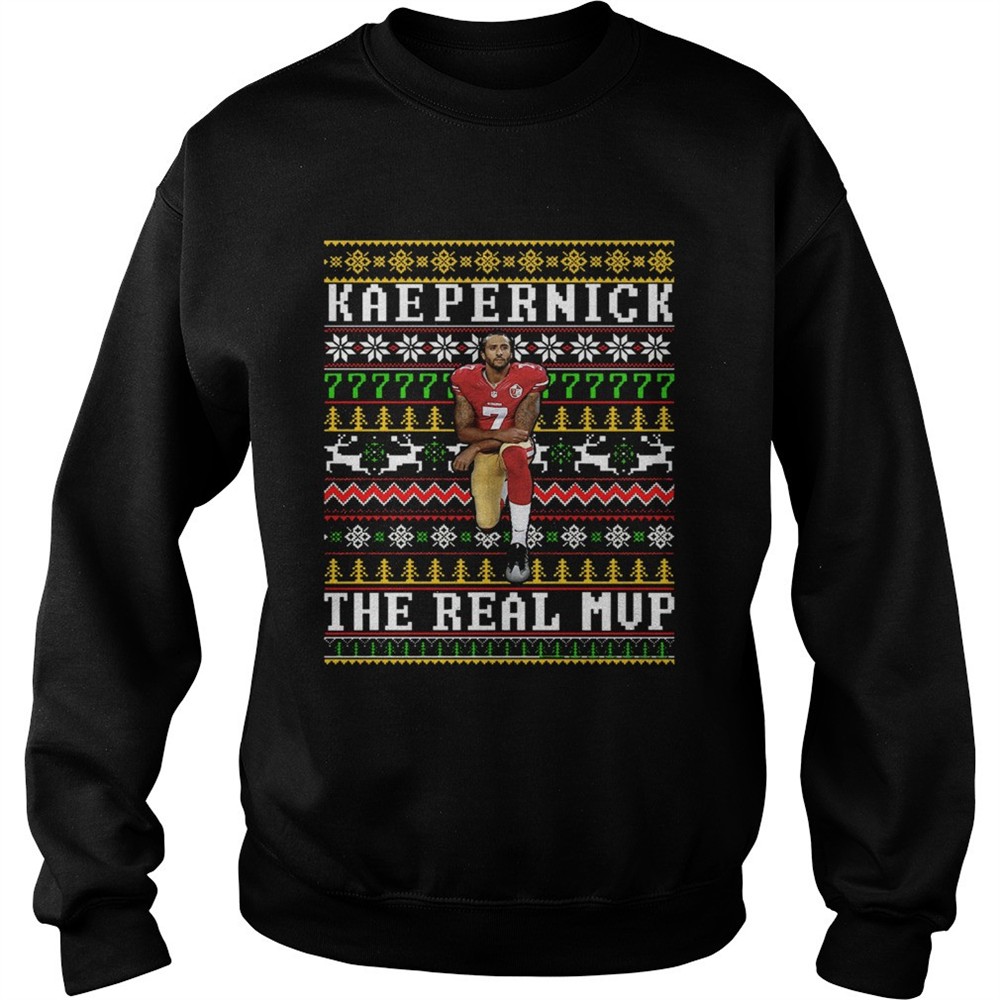Colin Kaepernick the real MVP ugly christmas shirt
