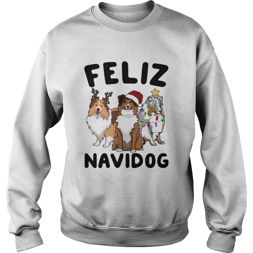 Collie Feliz navidog Christmas shirt