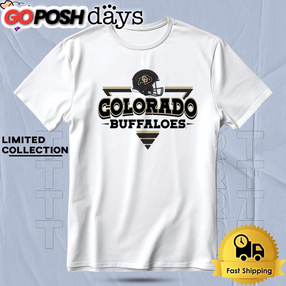 Colorado Buffaloes Football Triangle Helmet T Shirt