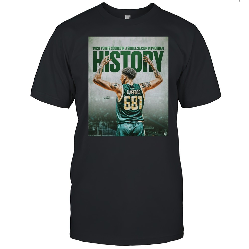 colorado-state-rams-basketball-nique-clifford-most-points-scored-in-a-single-sea-cvfq97st Colorado State Rams Basketball Nique Clifford Most Points Scored In A Single Season In Program History 2025 T-shirt