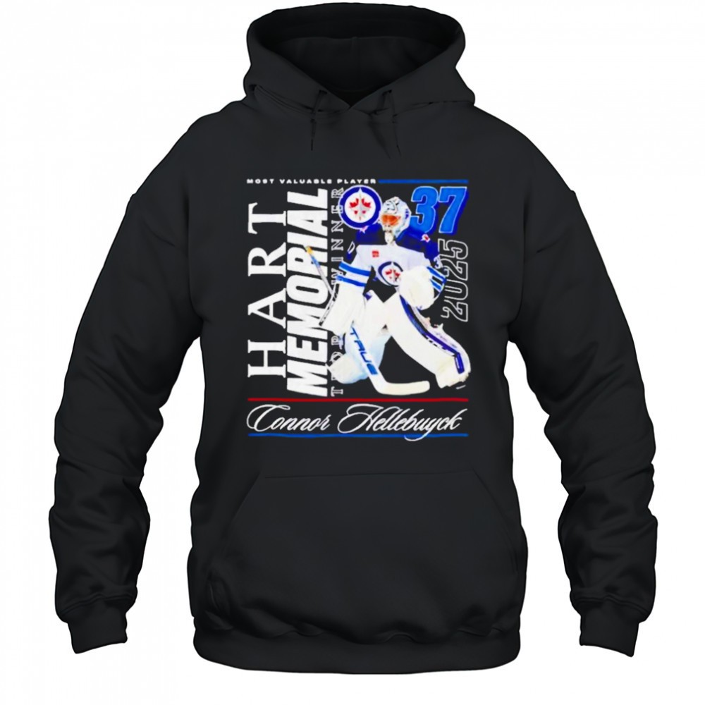 Connor Hellebuyck Winnipeg Jets NHL 2025 Hart Trophy Winner graphic shirt