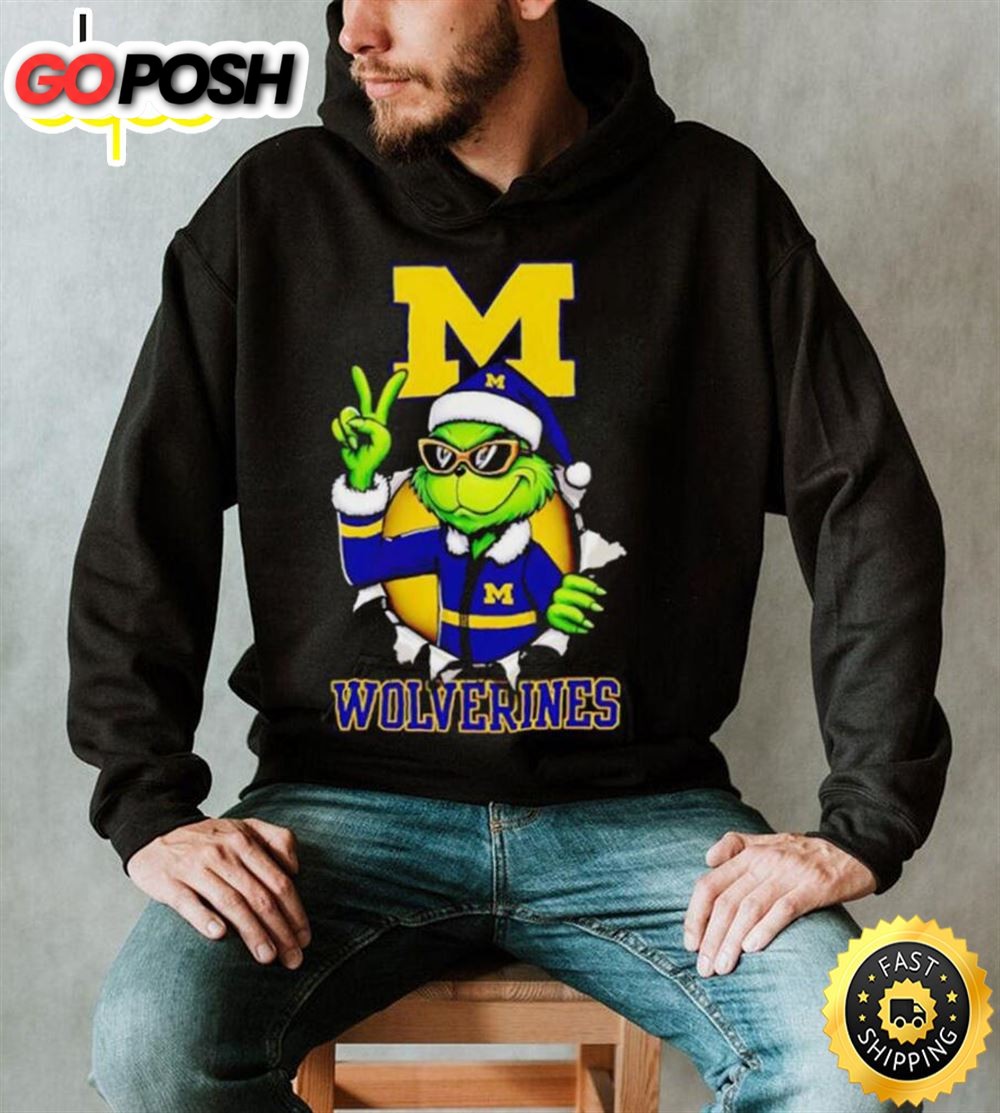 Cool Grinch Michigan Wolverines Christmas Shirt