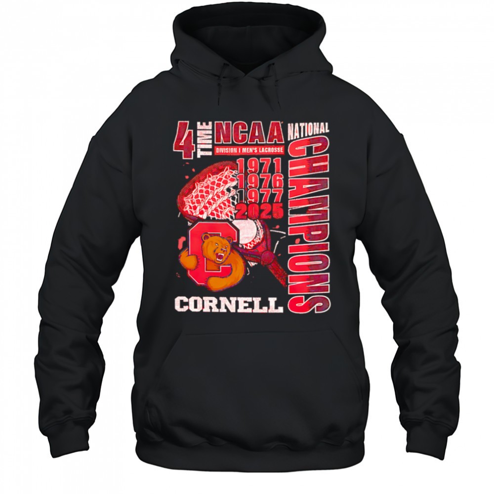 Cornell Big Red 4 time Ncaa National Champions shirt