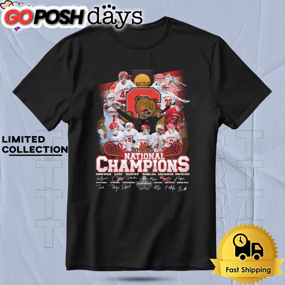 Cornell Men’s Lacrosse National Champion 2025 T Shirt