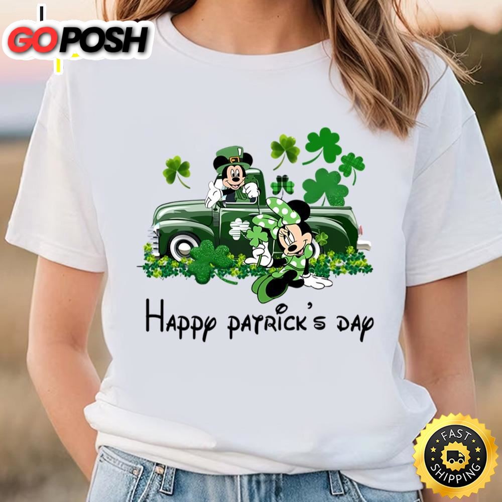 Couple Mickey Mouse Disney St Patricks Day Shirt