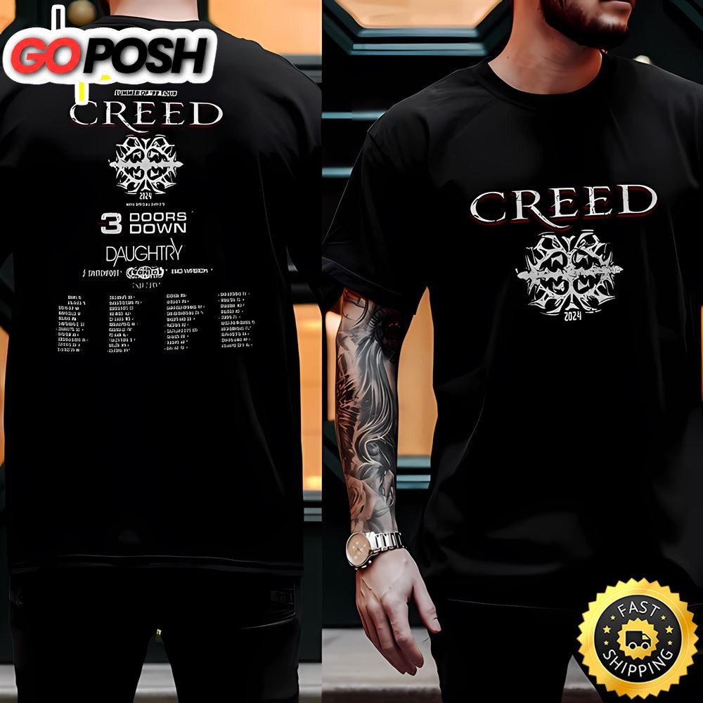 Creed 2025 Tour Summer Of 99 Tour Two Sided Shirt