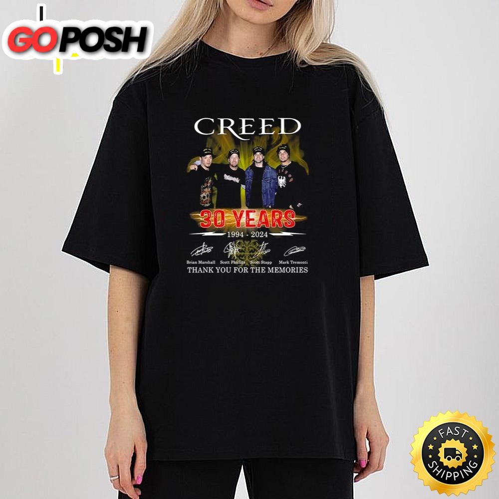 Creed 30 Years 1994-2025 Thank You For The Memories T-Shirt