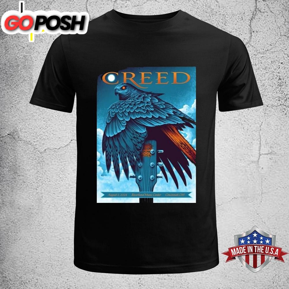 Creed Limited Concert August 2 2024 Poster Show Cincinnati Unisex T-Shirt