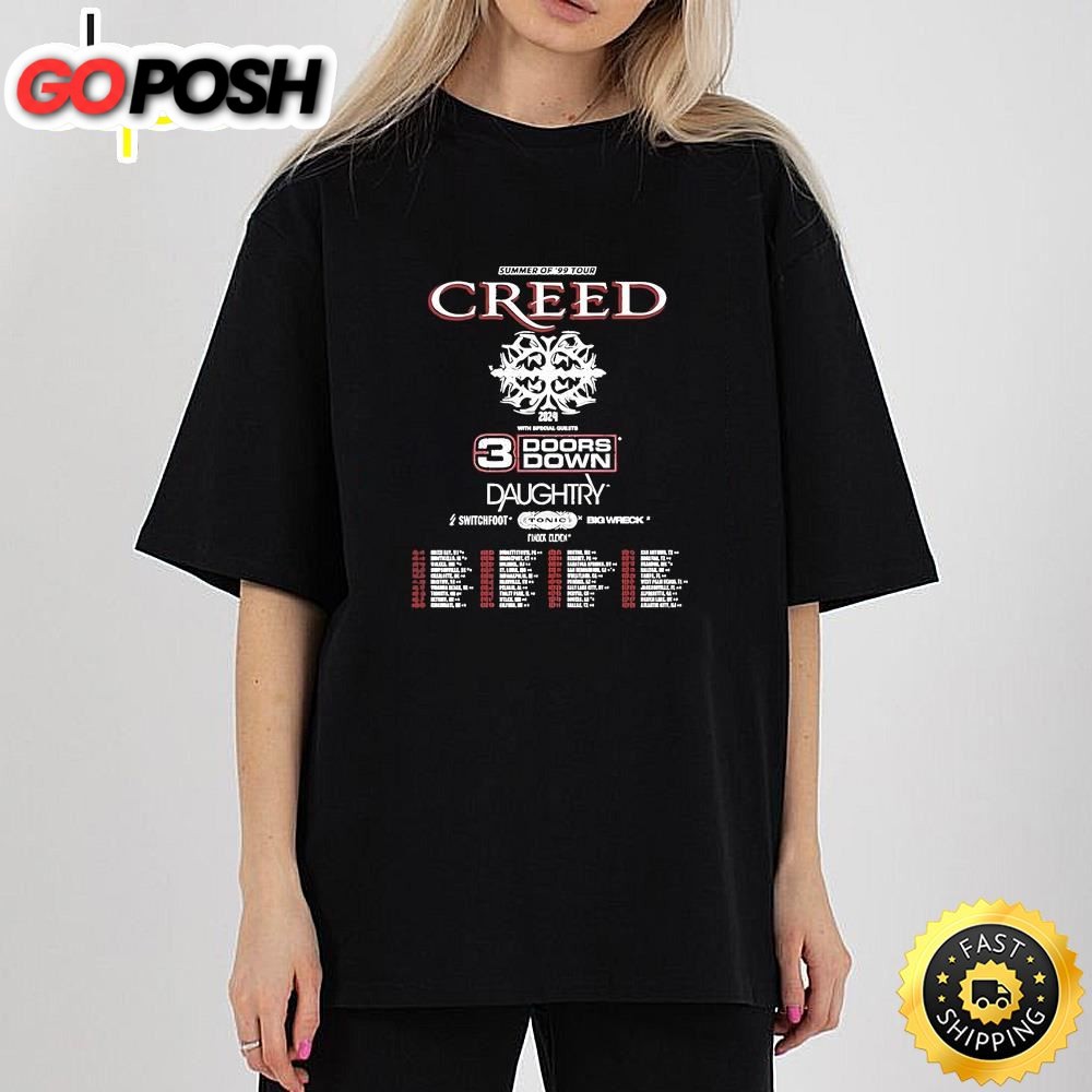 Creed Summer Of 99 Tour 2025 Shirt