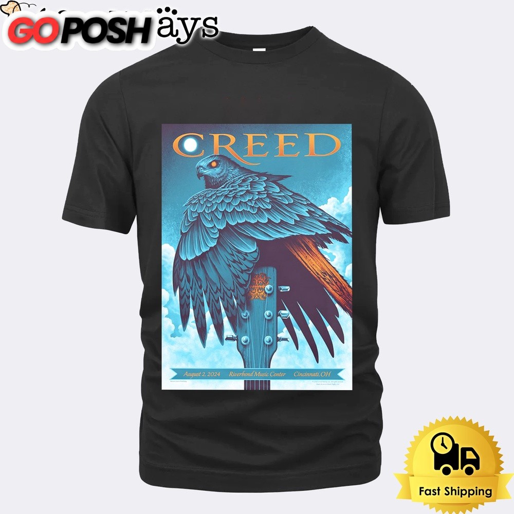 Creed Tour On August 2024 Riverbend Music Center In Cincinnati OH Unisex T-Shirt