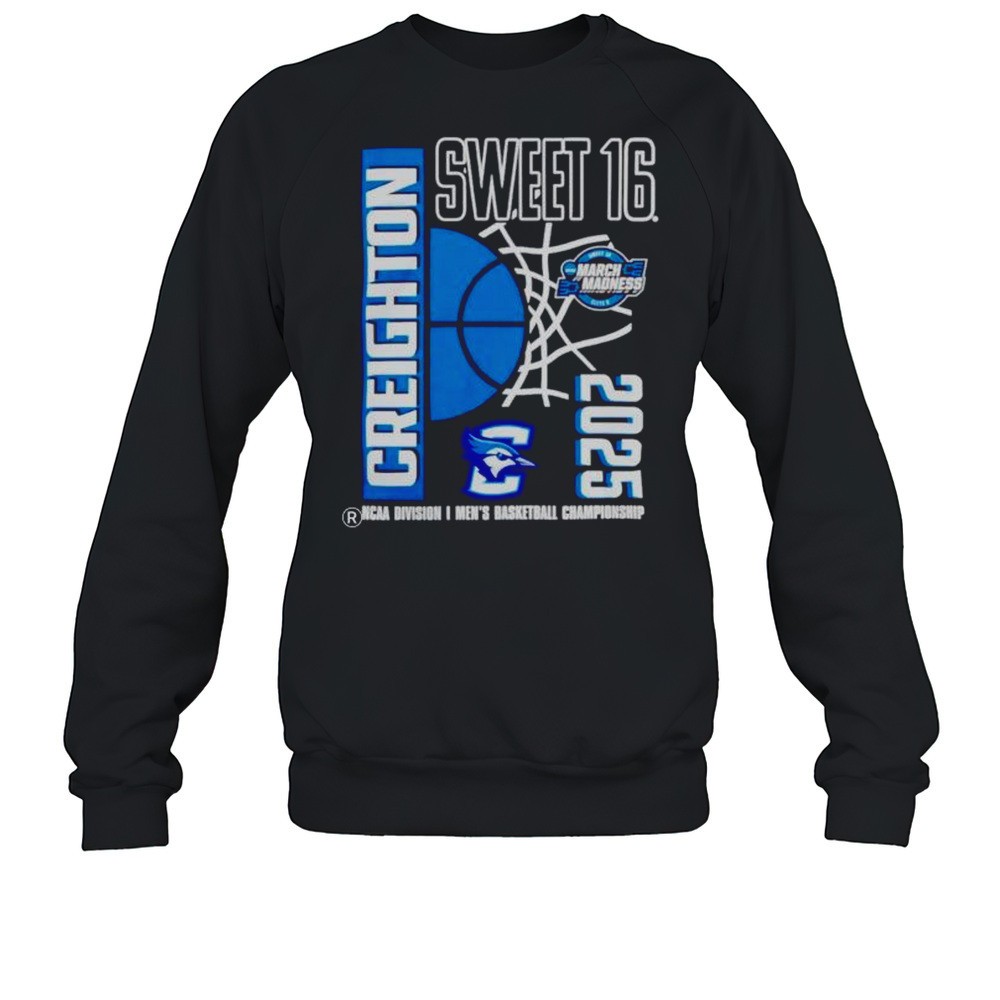 Creighton Bluejays Sweet 16 2025 March Madness NCAA Division I Mens Basketball Championship Shirt