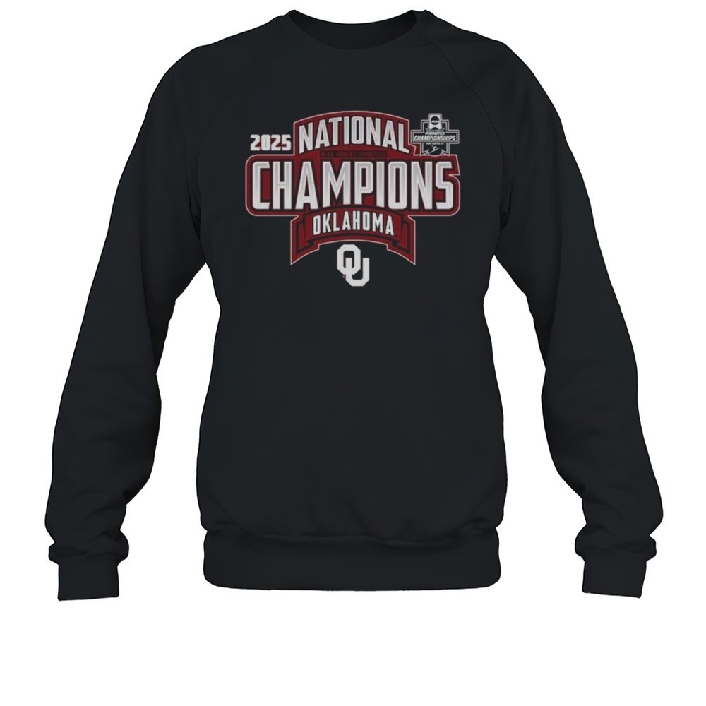 Crimson Oklahoma Sooners 2025 NCAA Womens Gymnastics National Champions T-shirt