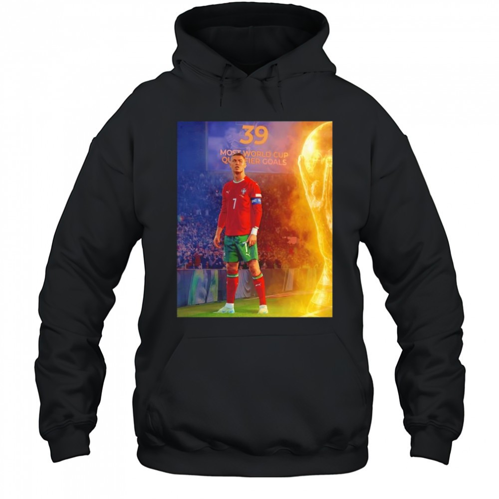 Cristiano Ronaldo Portugal 39 most world cup qualifiers goals shirt