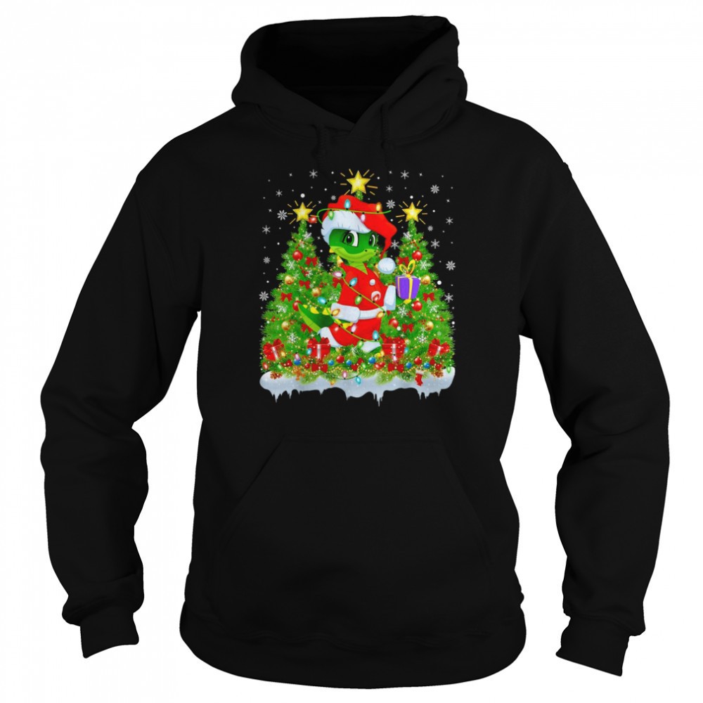 Crocodile Lighting Xmas Tree Crocodile Christmas Shirt