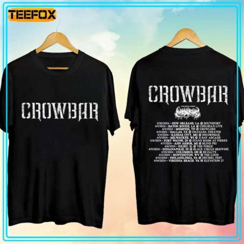 Crowbar Tour 2024 Concert Music T-Shirt