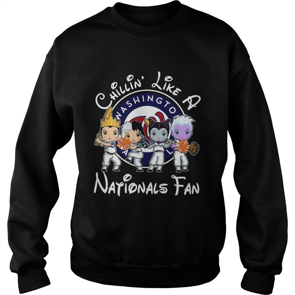 Cruella De Vil Evil Queen Ursula Maleficent Chillinâ€™ like a Washington Nationals fan shirt