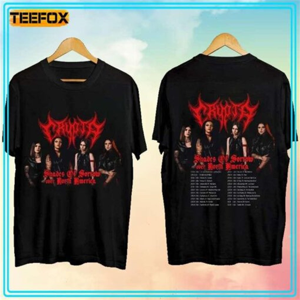Crypta Shades Of Sorrow Over North America Tour 2024 Concert Dates T-Shirt