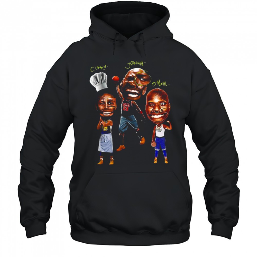 Curly Jordan ONeal Basketball big three funny shirt