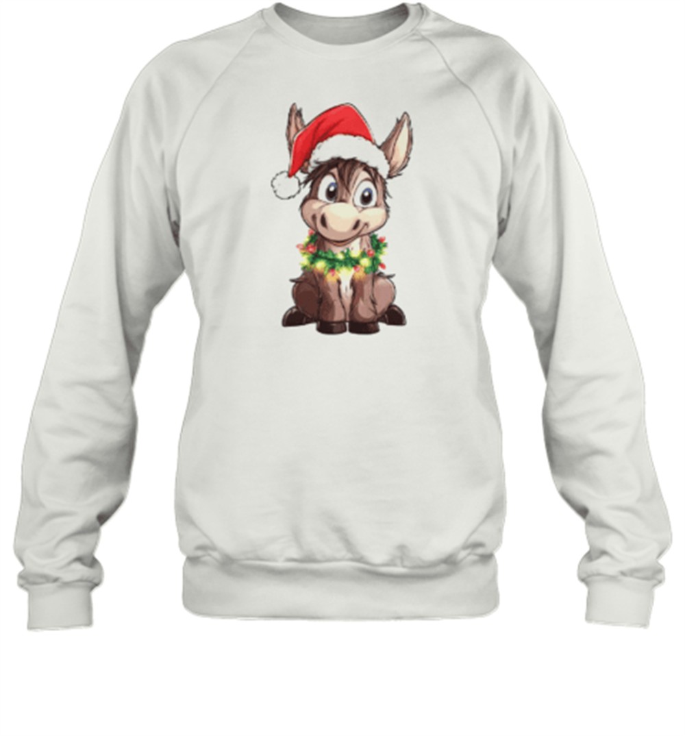 cute-christmas-donkey-wearing-christmas-lights-t-shirt-sk9ugd7a Cute Christmas Donkey Wearing Christmas Lights T-Shirt
