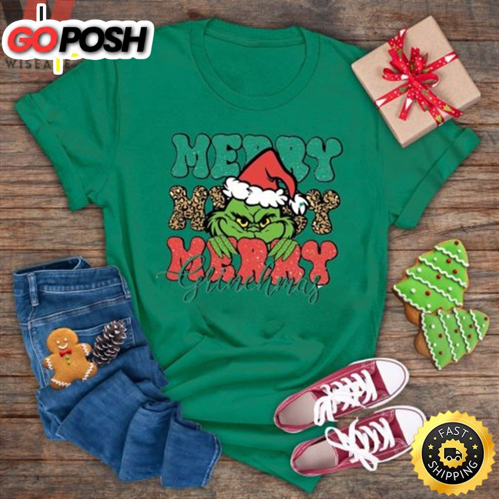 Cute Disney Dr Seuss Merry Christmas Grinch T Shirt