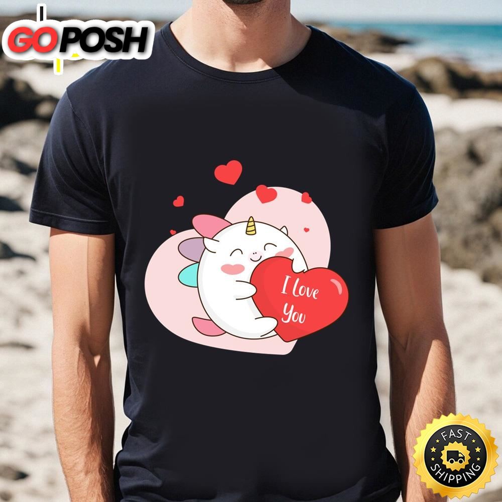 Cute Lovely Unicorn Valentine T-Shirt