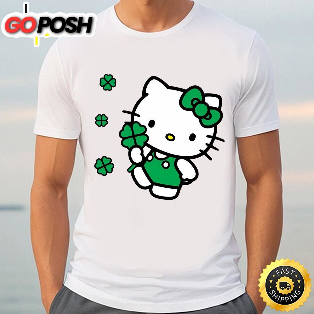 Cute Lucky Irish Hello Kitty St Patricks Day T-Shirts