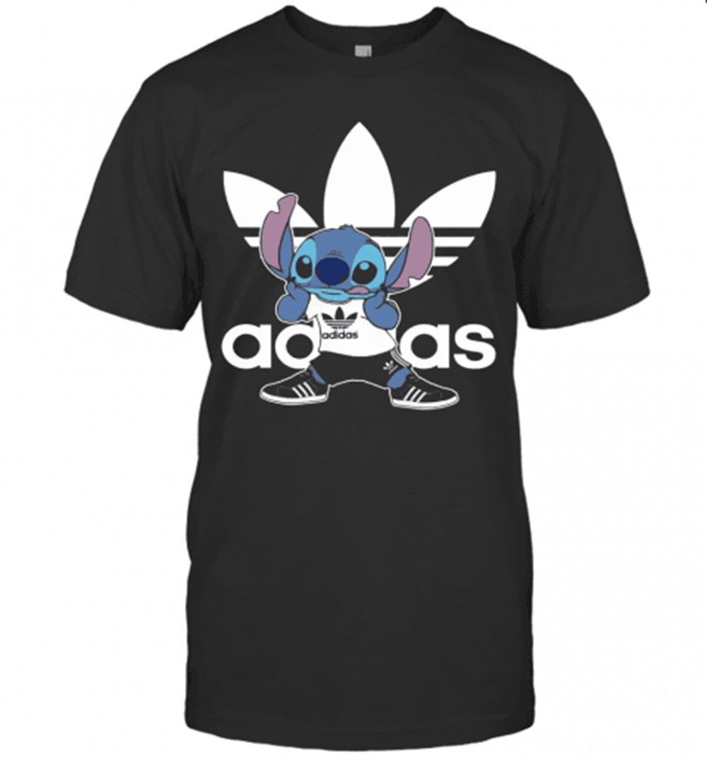 Cute Sporty Stitch Disney X Adidas Mashup T-Shirt