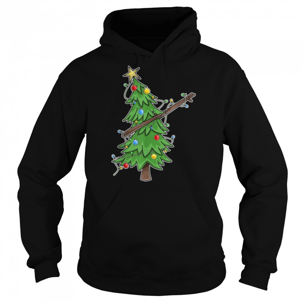 Dabbing Christmas Tree Cool Funny Xmas Dab Dance Christmas T-Shirt B0B7DY497T