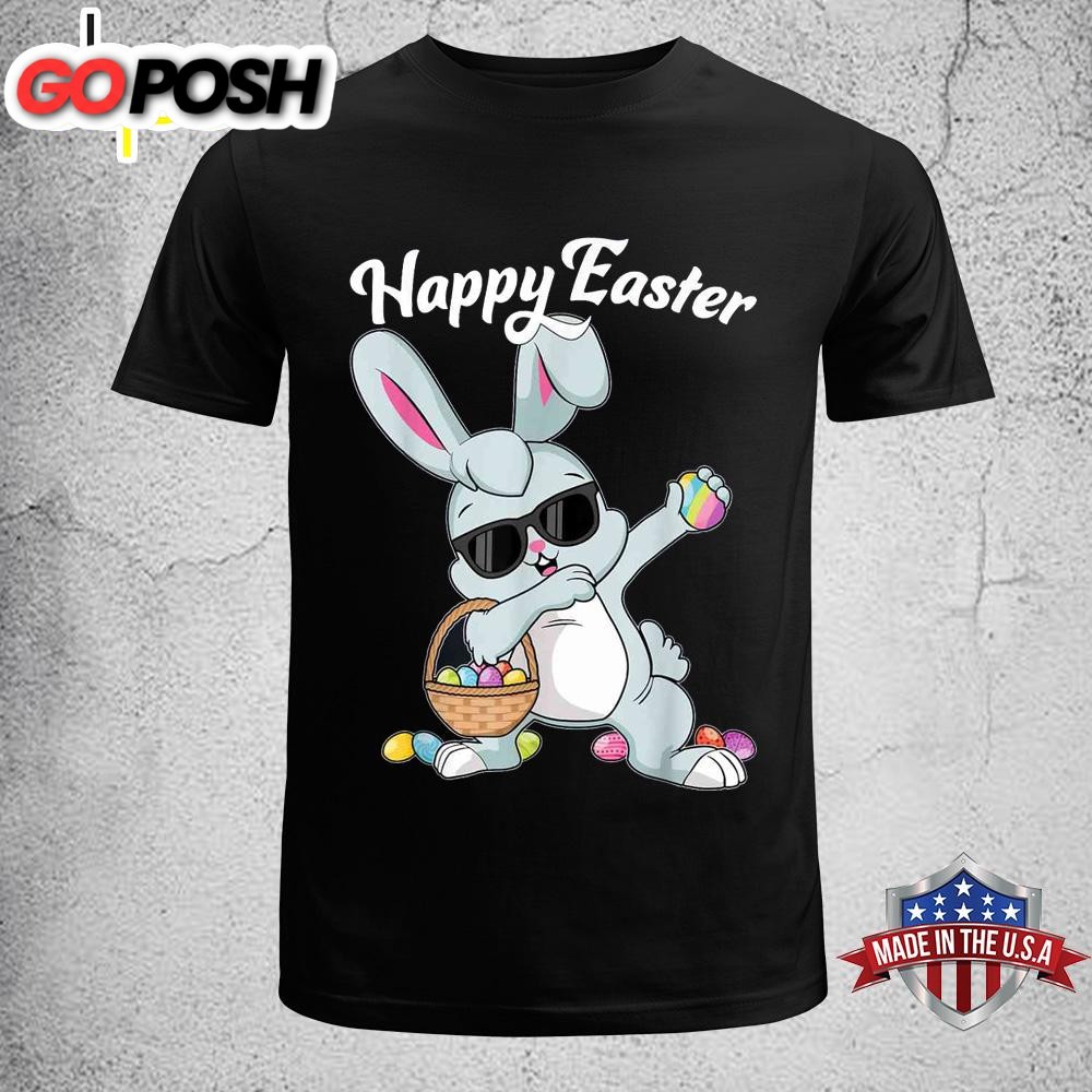 Dabbing Rabbit Happy Easter Day Eggs Dab Boys Girls Kids Shirt, Easter Gift Ideas For Kids