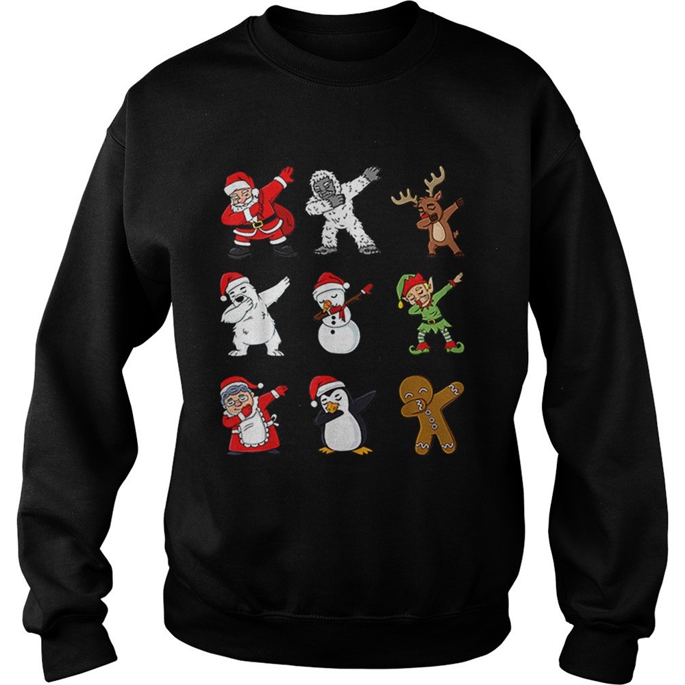 Dabbing Santa Claus And Friends Christmas shirt