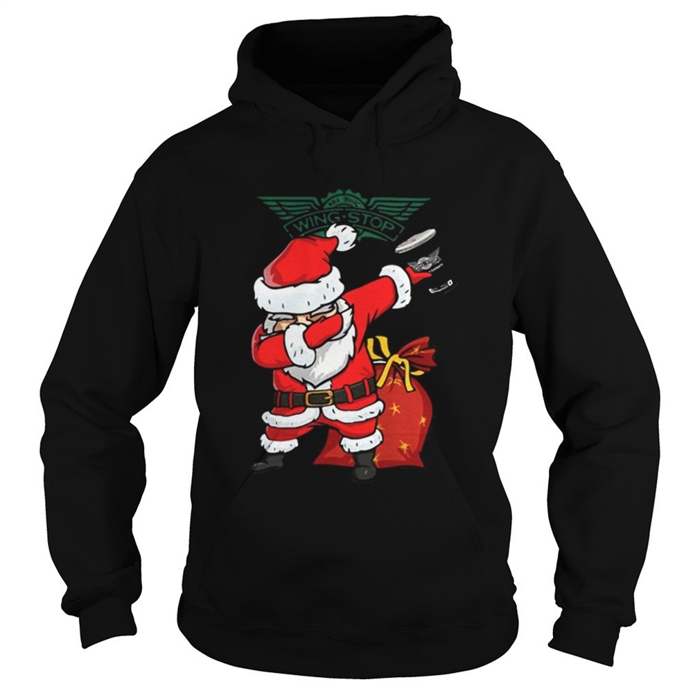 Dabbing Santa Claus Wing Stop shirt