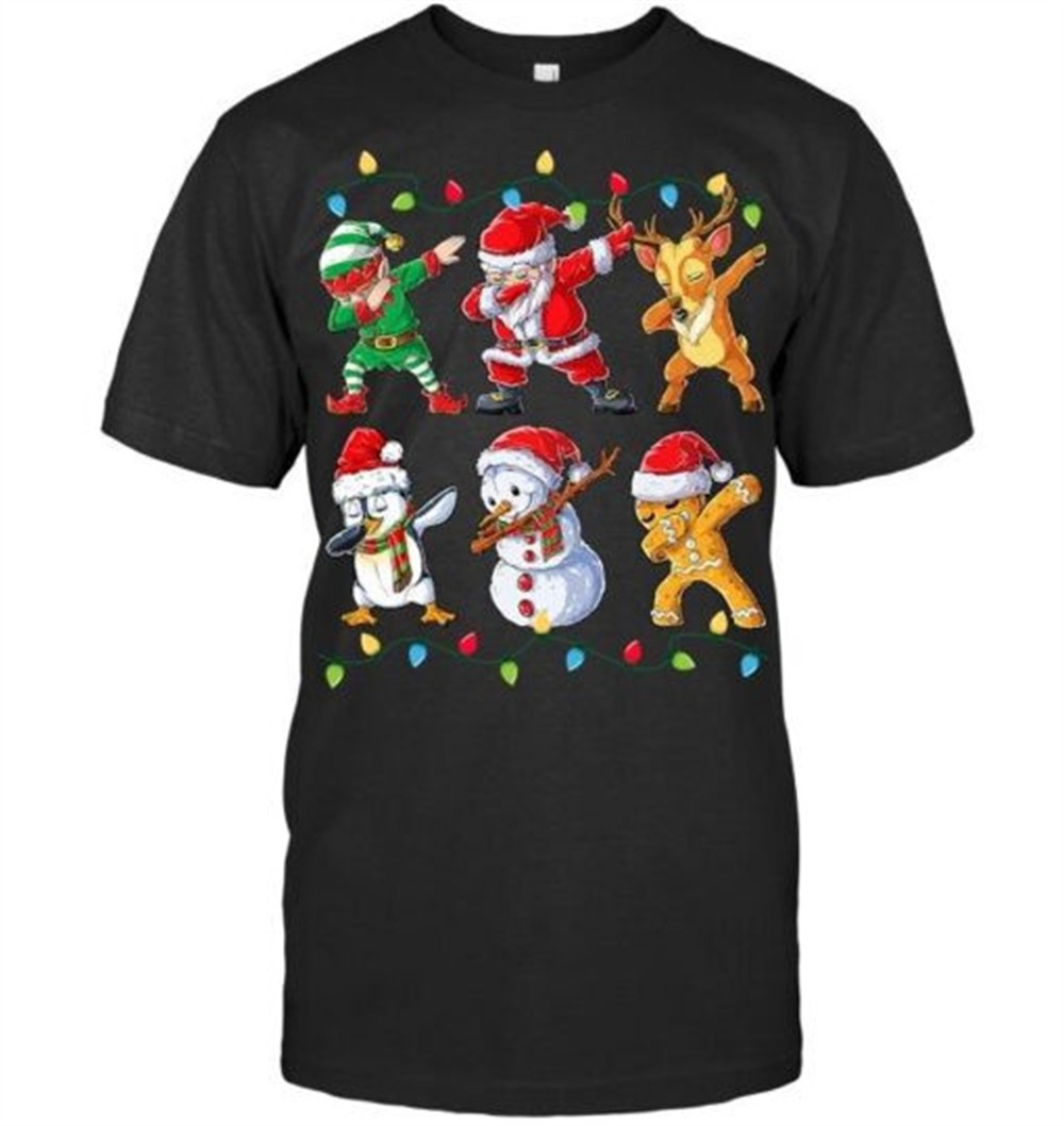 Dabbing Santa Elf Friends Christmas Boys Girls Men Xmas Dab T Shirt