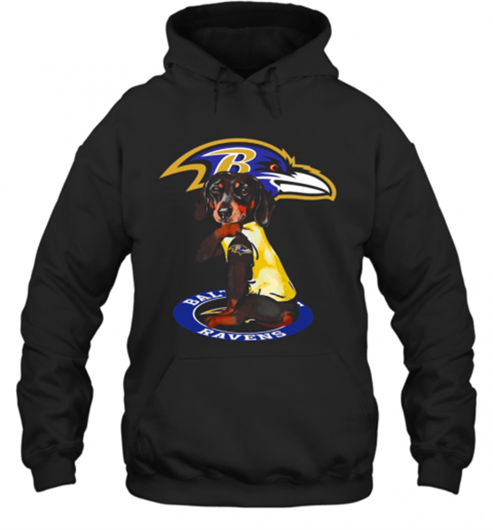 Dachshund Baltimore Ravens T-Shirt
